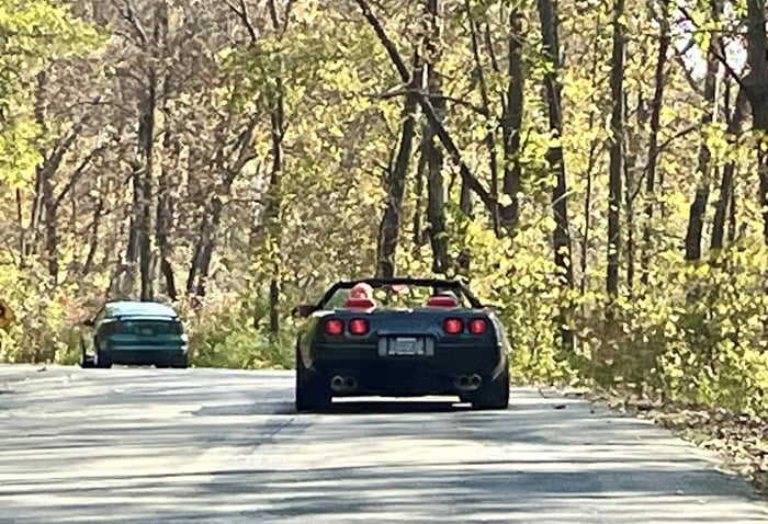Fall Car Cruise - Wooded Road cropped 700 pix